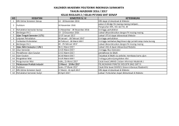 kalender akademik politeknik indonusa surakarta tahun akademik