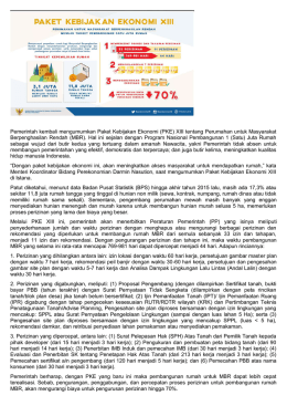 Paket Kebijakan Ekonomi XIII