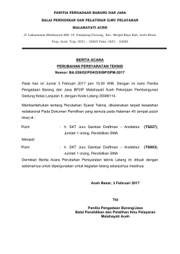 026. BERITA ACARA PERUBAHAN Syarat Teknis