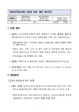 인증 개요 1. 정비방안 2.