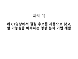 과제1_폐 CT영상에서 결절 후보를 자동으로 찾고, 암 가능성을 예측