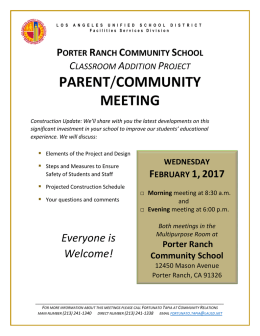 COMMUNITY MEETING