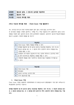 과정명 협상과 설득, 그 찰나의 심리를 이용하라 모듈명 협상의 기본