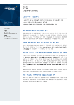 건설 - 미래에셋대우