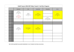 2016-2017 Bahar D&ouml;nemi Ders Programı