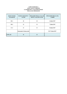 S&ouml;zleşme İmzalama Tarihi
