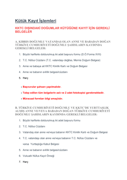 Kütük Kayıt İşlemleri