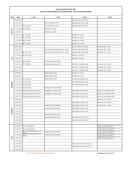 2016-2017 eğitim öğretim yılı bahar dönemi haftalık ders programı