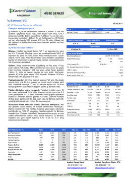İş Bankası (E&Uuml;) - Garanti Yatırım