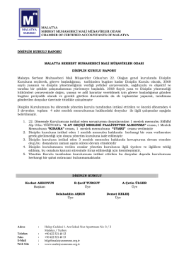 disiplin kurulu raporu
