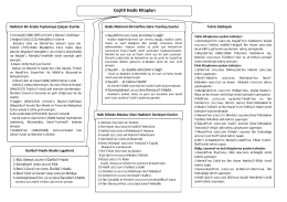 Ceşitli Hadis Kitapları