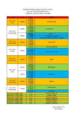 11-G 11-G 11-G 11-G - Nermin Mehmet &Ccedil;eki&ccedil; Anadolu Lisesi