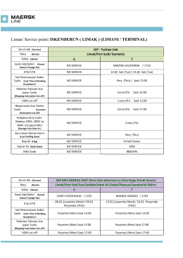 Liman/ Service point: ISKENDERUN ( LIMAK