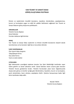 G&ouml;r&uuml;ş Oluşturma Politikası