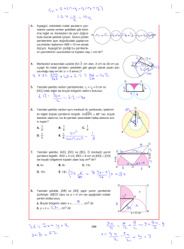 289 3. Ay şe g&uuml;l, ce bin de ki me tal pa ra la rın &ccedil;ev re