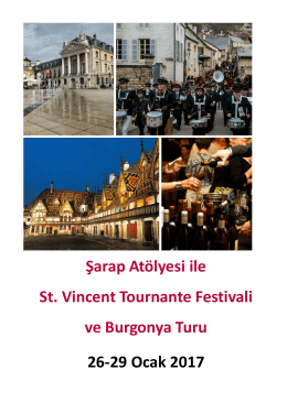 Burgonya Turu 26-29 Ocak 2017