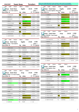 03.02.2017 İzmir Kum Yarışları