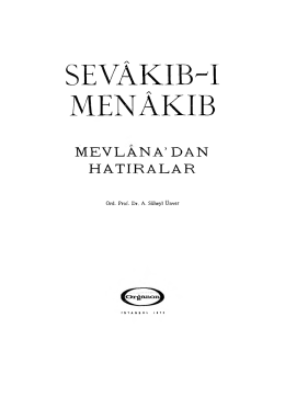 8) Mevlana`dan Hatıralar