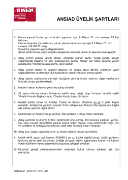 ansiad &uuml;yelik başvurusu