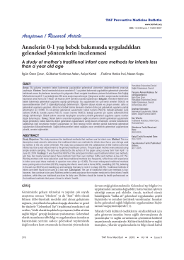 A study of mother`s traditional infant care methods for infants less