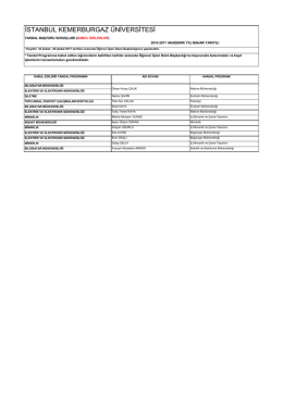 İSTANBUL KEMERBURGAZ &Uuml;NİVERSİTESİ