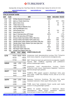 Forex Sabah Bülteni