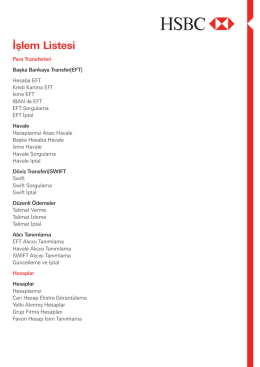 İşlem Listesi