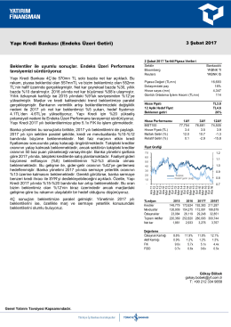 Bilanço Analiz Raporu: YKBNK 4Ç16 Mali Tablo Analizi