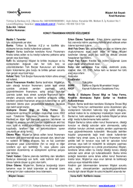 20-67 KONUT FİNANSMANI KREDİSİ SÖZLEŞMESİ
