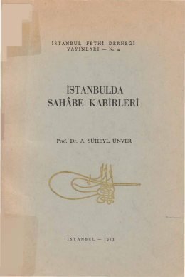 3) İstanbul`da Sahabe Kabirleri