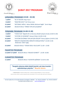 2017 şubat programı