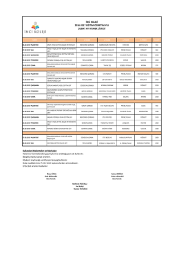inci koleji 2016-2017 eğitim öğretim yılı şubat ayı yemek listesi