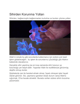 Sihirden Korunma Yolları