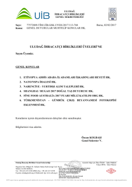 genel duyurular muhtelif konular hk.