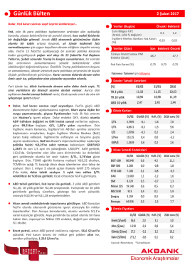 Günlük Bülten - Akbank Yatırımcı