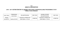 T.C AMASYA &Uuml;NİVERSİTESİ