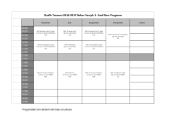 2016-2017 Bahar Dönemi Ders Programı