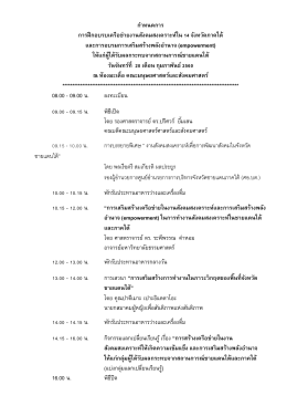 ก ำหนดกำร กำรฝึกอบรบเครือข่ำยงำนสังคมสงเครำะห์ใน 14 จังหวัดภำคใต้