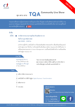 คุย เคาะ เจาะ - สถาบันเพิ่มผลผลิตแห่งชาติ