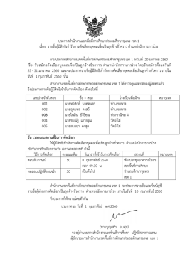 ประกาศสํานักงานเขตพื้นที่การศึกษาประถมศึกษ