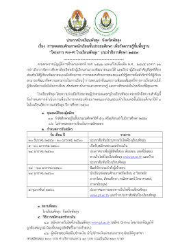 ประกาศโรงเรียนพัทลุง เรื่อง การทดสอบศักยภาพ