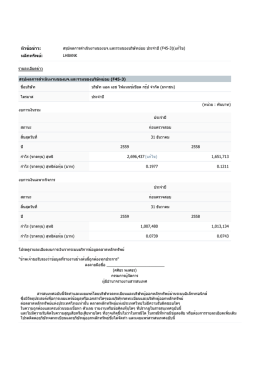 สรุป ผล การ ดำเนิน งาน ของ บ จ.และ รวม ของ บริษัท ย่อย ประจำ ปี(F45-3)