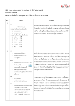 VDO Presentation : ยุทธศาสตร์ชาติระยะ 20 ปี(ด้านสาธารณสุข) ความยาว