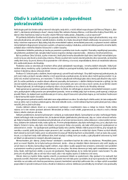 Obdiv k zakladatelům a zodpovědnost pokračovatelů