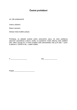 Čestn&eacute; prohl&aacute;&scaron;en&iacute;
