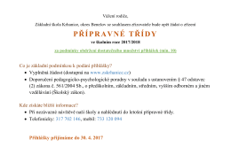 přípravné třídy