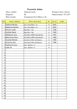 1 prezence 2017 AJ, NJ, ZEm