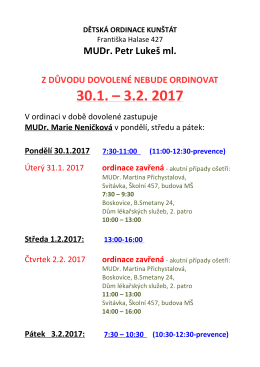 MUDr. Petr Luke&scaron; ml.