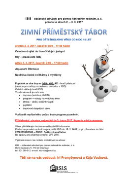 Těší se na vás vedoucí: Iri Pronyšynová a Kája
