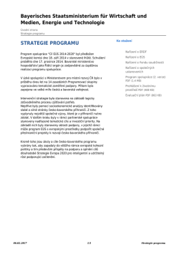 Strategie programu: INTERREG